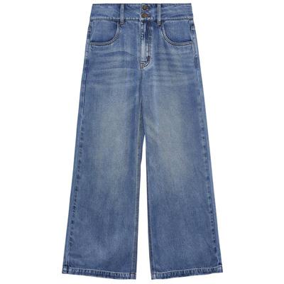 休闲宽松直筒EXCEPTION牛仔长裤