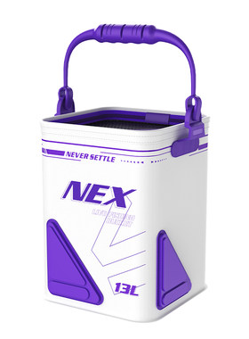 化氏一味NEX打水桶新品加高加厚可折叠手提路亚带盖装鱼桶