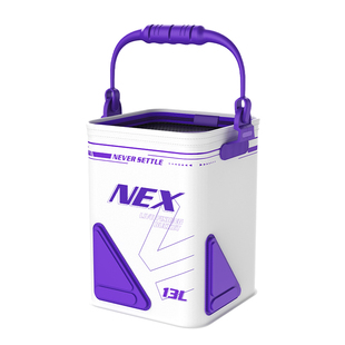 化氏一味NEX打水桶新品加高加厚可折叠手提路亚带盖装鱼桶