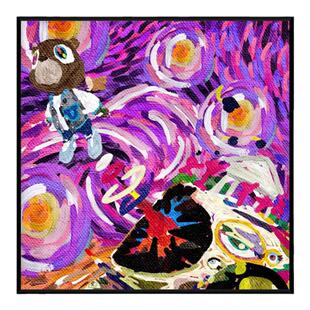 kanye周边专辑挂画欧美说唱潮流艺术装饰画相框壁画侃爷空白墙框