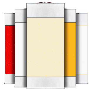 燃灯10卷蜡染挂轴空白宣纸卷轴作品专用纸万年红洒金挂画创意diy毛笔字书法国画生宣半熟纸免装裱画轴定制