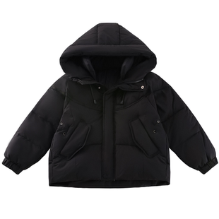 女童羽绒服90白鸭绒官方正品2025新款儿童中大童红色羽绒袄童装女