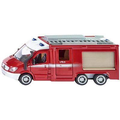 siku奔驰消防车合金仓门可推起