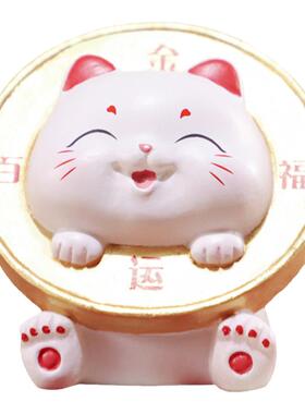 招财猫树脂小摆件可爱车载装饰品