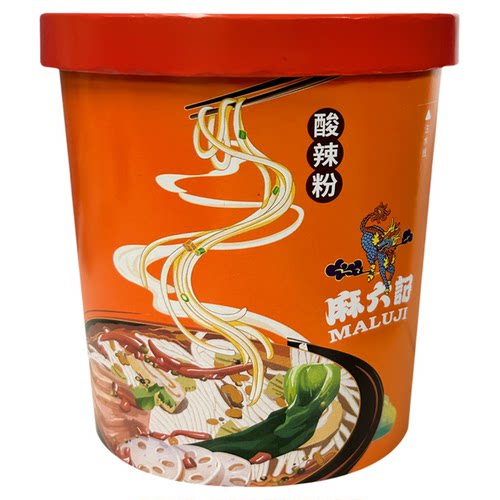 麻六记酸辣粉256g*9桶装湿粉冲泡方便速食