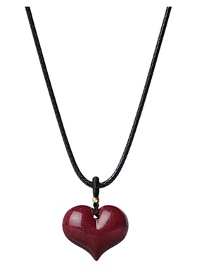 天然正宗朱砂爱心吊坠本命年