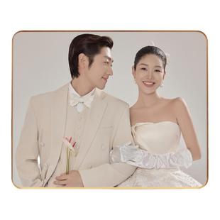 摆台照片定制婚纱照相框结婚照相册加打印洗相片制作做成水晶桌摆
