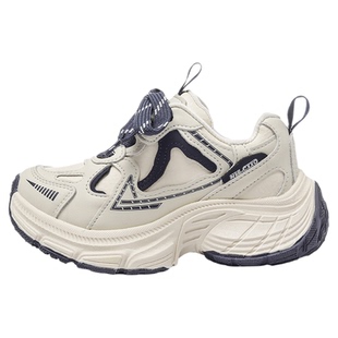 儿童老爹鞋真皮软底男童运动鞋防滑中大童2026春季新款女童休闲鞋