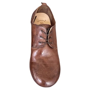 Mantova曼托瓦新款系带单鞋真皮皮鞋英伦风一脚蹬手工鞋休闲女鞋