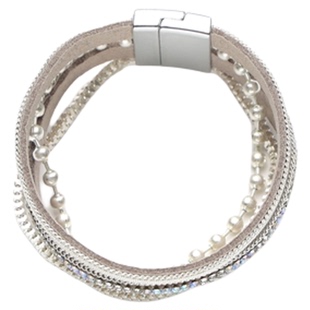 1韩系重工多层手链女ins小众设计高级感手镯轻奢银色显白饰品春夏