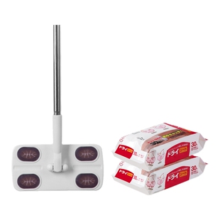 居家家静电除尘拖把一次性懒人免洗平板拖布家用吸尘拖地清洁神器