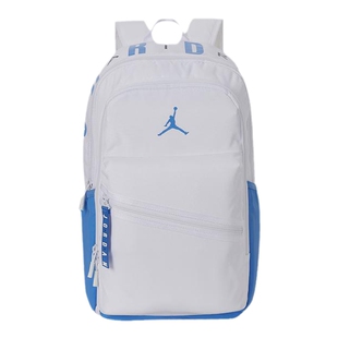 NBA官方正品-Jordan 旅行户外双肩包书包大容量黑色/传奇蓝29L