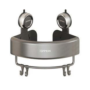 欧派吸盘三角置物架浴室转角免打孔墙上壁挂厕所卫生间洗浴收纳架