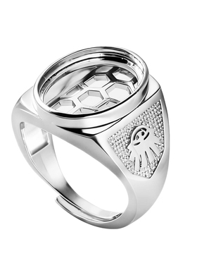 戒指空托男士铜戒托镶嵌绿松戒托