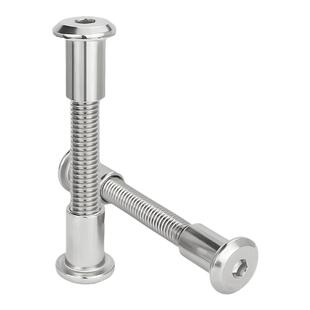 304不锈钢倒边内六角子母铆钉对接对锁螺丝螺母夹板家具组合套装