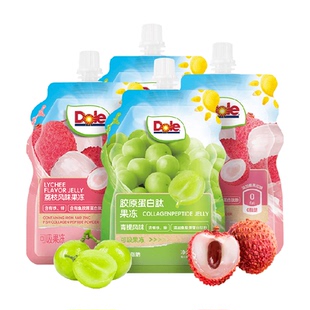 Dole/都乐胶原蛋白肽可吸水果冻（青提味+荔枝味）儿童休闲零食品