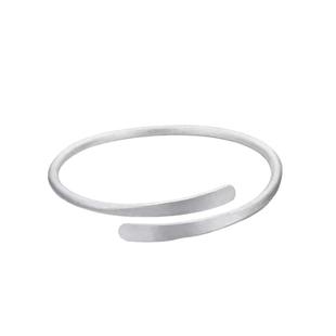 香港正生s999纯银交叉开口手镯女足银时尚简约气质百搭闺蜜送女友