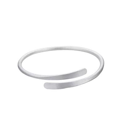 香港正生s999纯银交叉开口手镯女足银时尚简约气质百搭闺蜜送女友