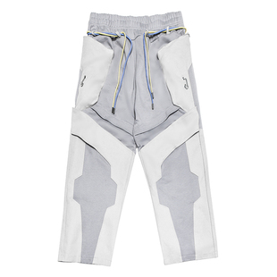 不作恶「幽灵骇客裤」赛博朋克街头休闲宽松拼接解构长裤春季