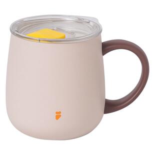 卡罗特不锈钢马克杯带盖水杯女家用办公室保温咖啡杯桌面泡茶杯子