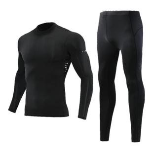 儿童滑雪速干衣加绒保暖男女运动打底紧身衣套装篮球训练服跑步服