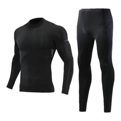 儿童滑雪速干衣加绒保暖男女运动打底紧身衣套装篮球训练服跑步服