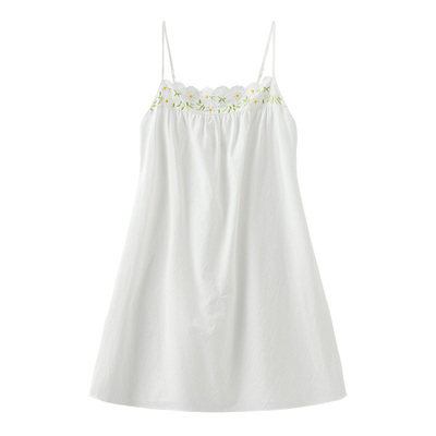 纯棉夏季薄款纯欲风睡裙女