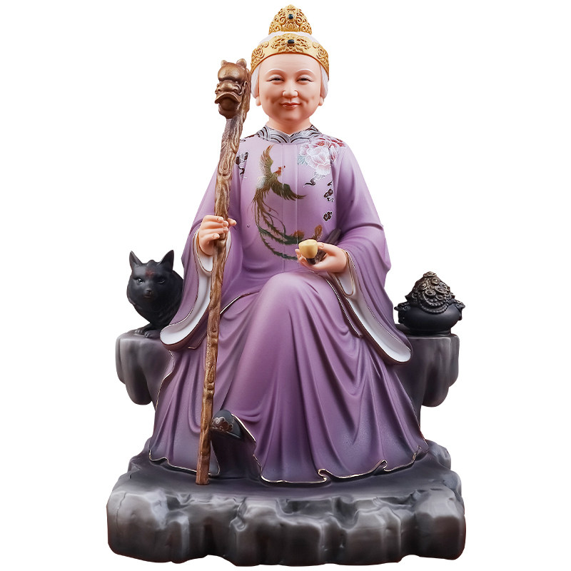 德化陶瓷东北铁刹山黑妈妈神像