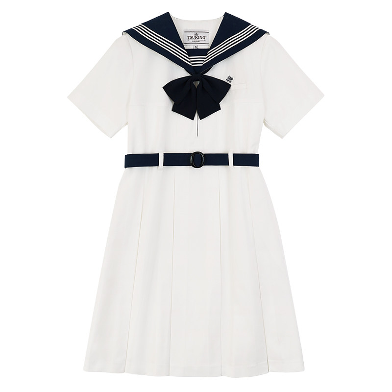 【月野HOUSE】白色*清和川女学馆*基础款绀领盛夏服JK连衣裙