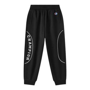 Champion冠军儿童装25冬季新款男女儿童加绒保暖运动休闲长裤卫裤