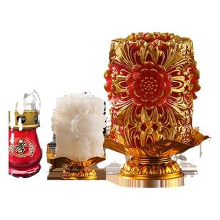 供奉鲜花蜡烛白事无烟蜡烛祭奠酥油斗烛哀悼纪念物品孝字灯菊花烛