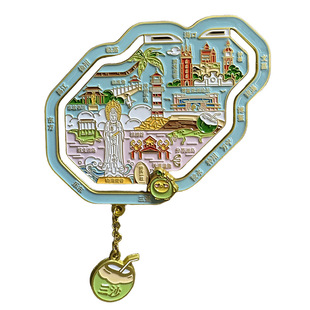 海南椰子鸡环岛地图金属冰箱贴海口三亚文创伴手礼纪念品精美礼物