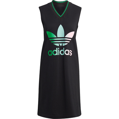 Adidas/阿迪达斯正品三叶草女士时尚印花无袖连衣裙IK7861
