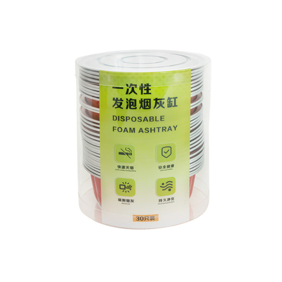 一次性烟灰缸红色自带免撕灭烟沙加厚防火环保办公室网咖酒店专用