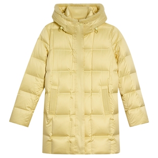 YINER音儿专选2025冬季新款泡芙云朵零压水貂毛饰连帽面包羽绒服