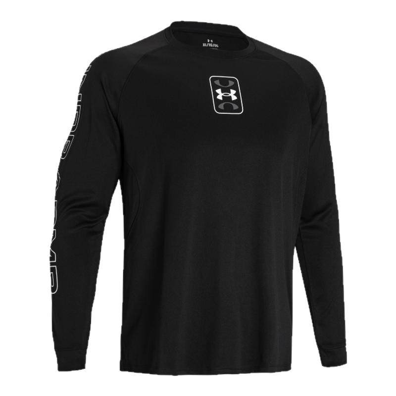 安德玛UA秋冬速干长袖T恤Baselin男子篮球训练运动健身衣1383398