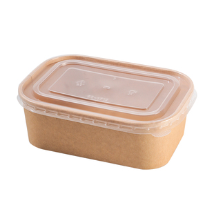 野餐盒一次性加厚牛皮纸意面打包盒沙拉寿司快餐盒蛋糕饭盒便当盒