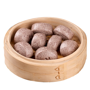 【低脂山药黑米杂粮馒头】早餐半成品加热即食粗粮小馒头代餐主食