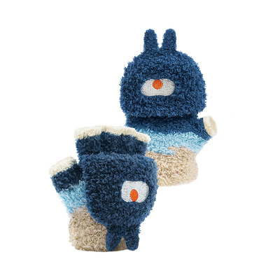 KK树儿童手套半指翻盖宝宝保暖