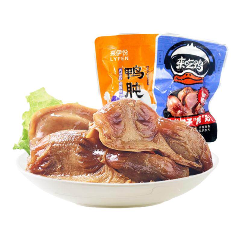 来伊份鸭肫500g香辣原味