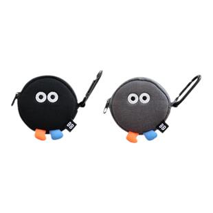 韩国romane可爱卡通丑萌大眼睛苹果AirPods1/2/3/4代蓝牙无线耳机套Pro2圆形耳机包防摔收纳包便携创意ins风