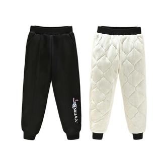 女童棉裤冬季加绒加厚外穿一条过冬儿童保暖裤子女大童三层夹棉裤