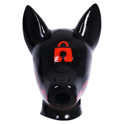 smitizen亮面无人机狗头套仿乳胶硅胶紧身衣连体衣道具猛男