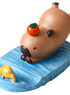 卡皮巴拉书手机支架桌面摆件