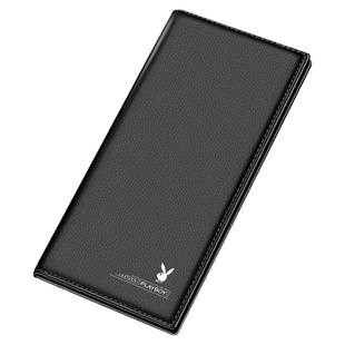 花花公子男士钱包长款2025新款潮牌大学生黑色软皮证件短款简约潮