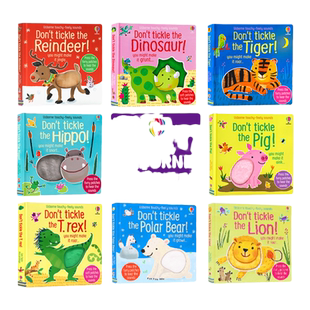 Usborne触摸发声书Don't Tickle the Hippo!别给河马挠痒痒 英文原版绘本 低幼儿童英语启蒙认知纸板洞洞触摸发声书亲子游戏玩具书