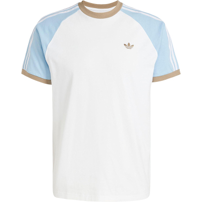 Adidas/阿迪达斯正品2025夏季三叶草男士经典拼接圆领短袖KC4960