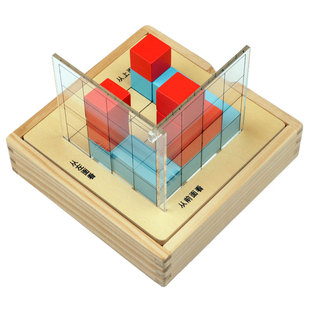 小正方体数学三视图教具方位观察套装积木幼儿童空间思维训练玩具