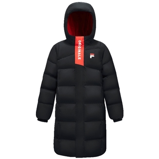 【极寒雪宝】FILA斐乐儿童羽绒服长款2025冬季男女童防水加厚外套