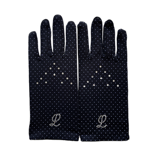 L家花样滑冰专用手套加绒保暖防滑护掌烫钻成人防水儿童滑冰手套